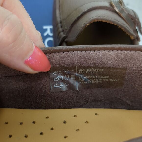 Rockport Bayview Brown Leather Ring Loafer Women's 9 NEW Textured Grip Moc - Picture 7 of 13